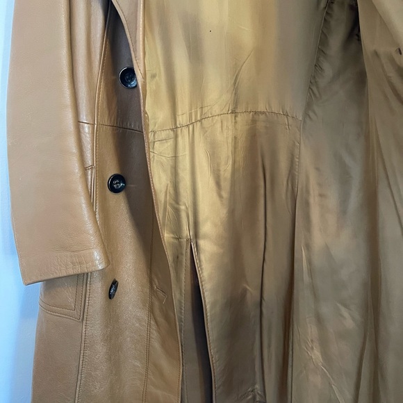 Vintage 100% Leather Coat - Picture 7 of 14